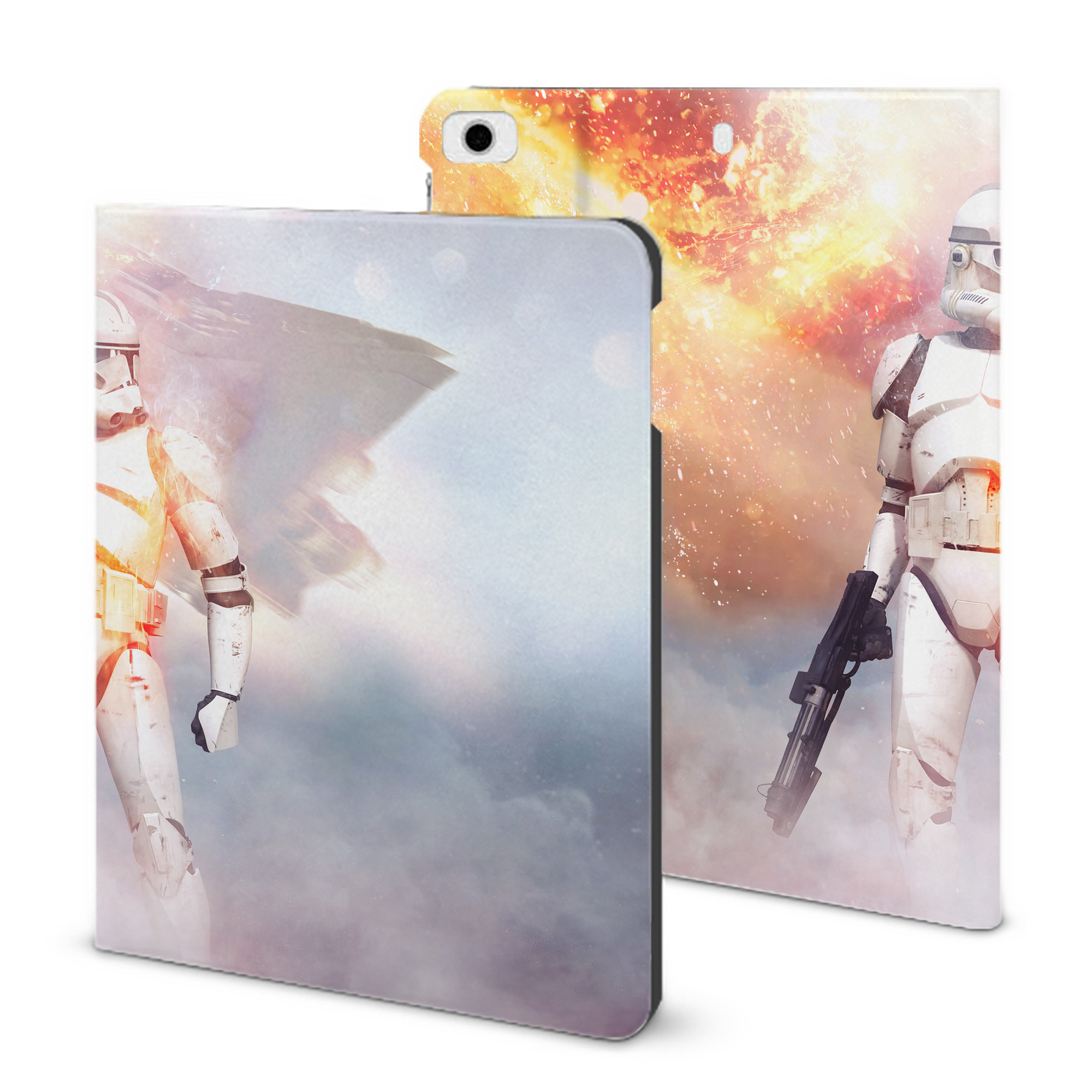 （画像用） スター・ウォーズ Star Wars IPad ケース ブック型 PUレザー TPU 耐衝撃 軽量 薄型 ペン収納なし 全面保護 IPad 各モデル対応